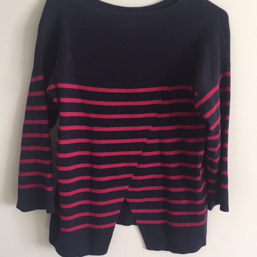 Striped Split Back Sweater - image 3
